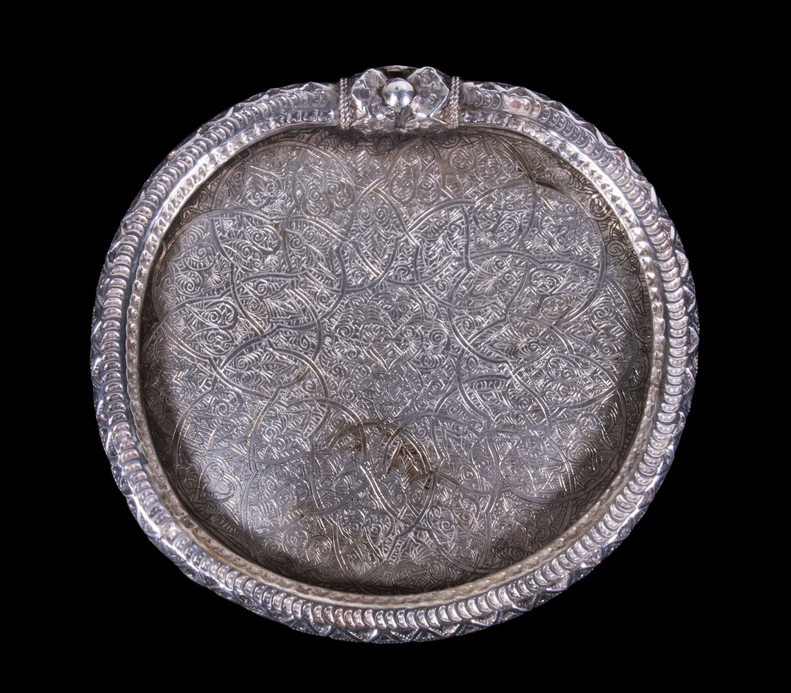 EGYPTIAN SILVER TRAY 800-Silver