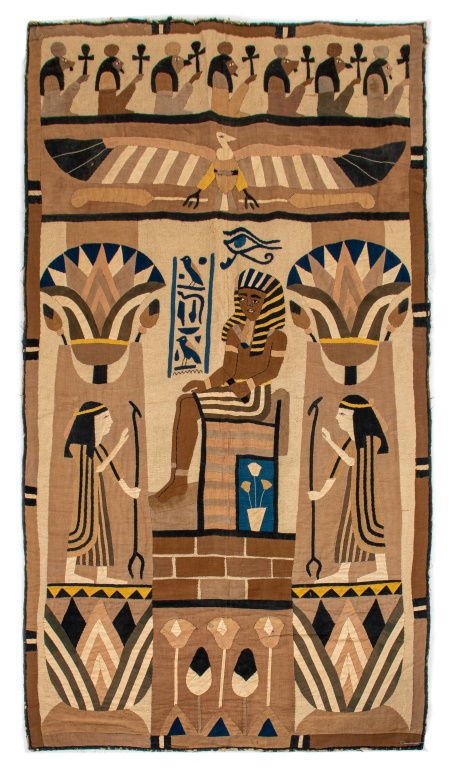 EGYPTIAN STYLE HAND-MADE QUILT OF A