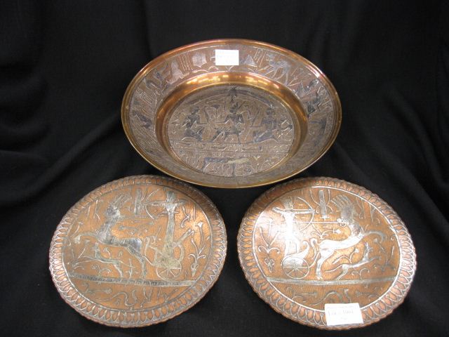 Egyptian Style Mixed Metal Bowl &