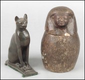 EGYPTIAN STYLE STONE CANOPIC J