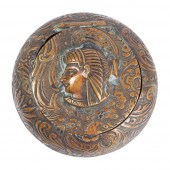 EGYPTIAN THEMED ROUND COPPER P
