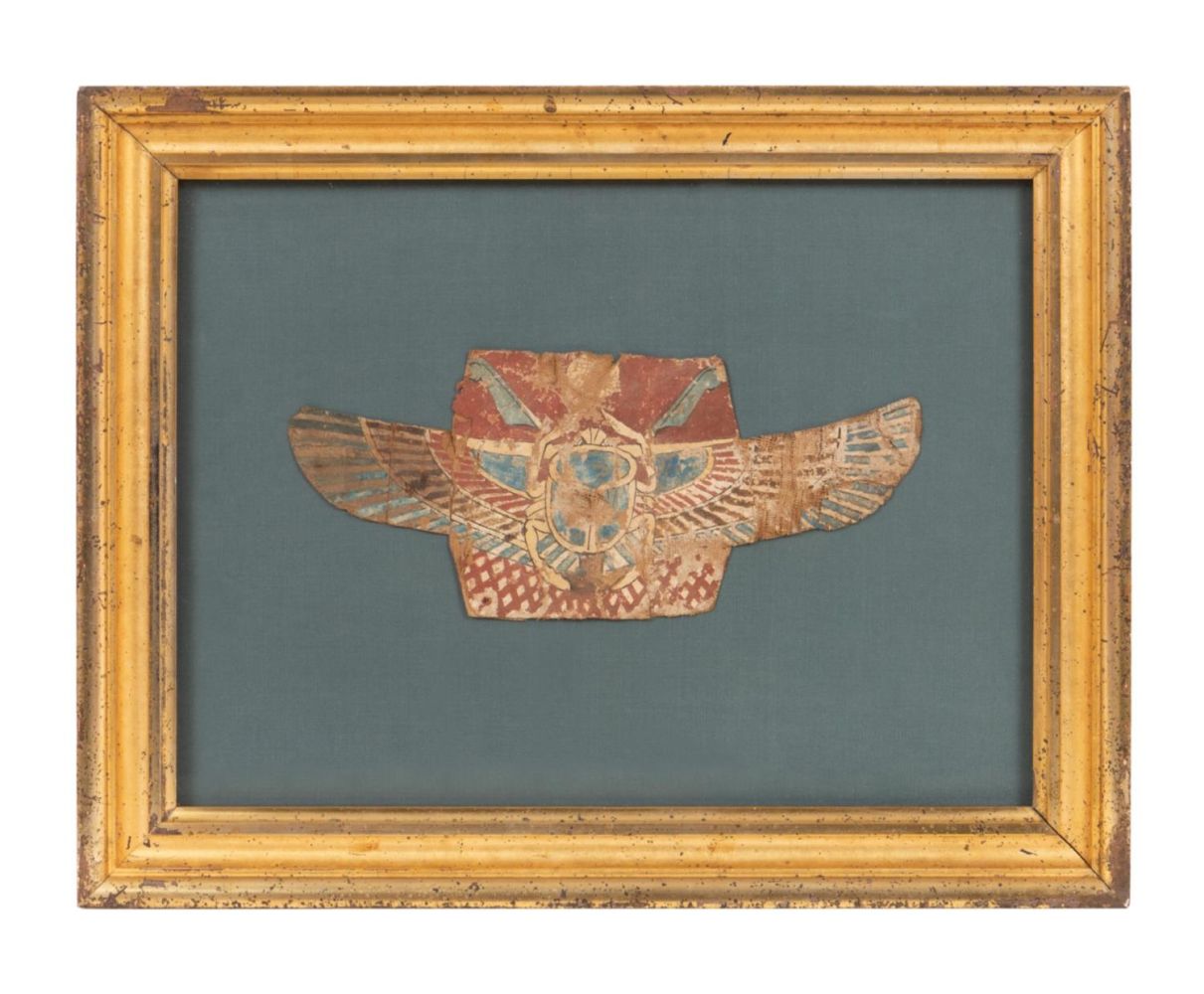 EGYPTIAN WINGED SCARAB CARTONNAGE