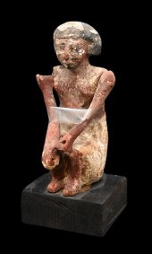 EGYPTIAN WOOD OARSMAN FIGUREEg
