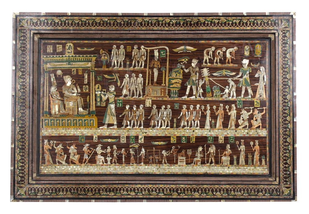EGYPTIANESQUE INLAID WALL