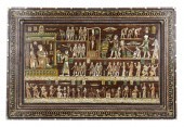 EGYPTIANESQUE INLAID WALL PLAQ