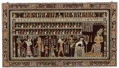EGYPTIANESQUE PAINTED & INLAID