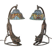 EICHBERG PAIR OF BRONZE & STAI