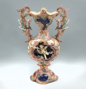 EICHWALD MAJOLICA VASE: Large