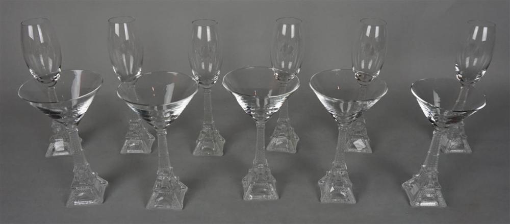 EIFFEL TOWER STEM MARTINI GLASSES