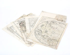 Eight 18th century maps dated by