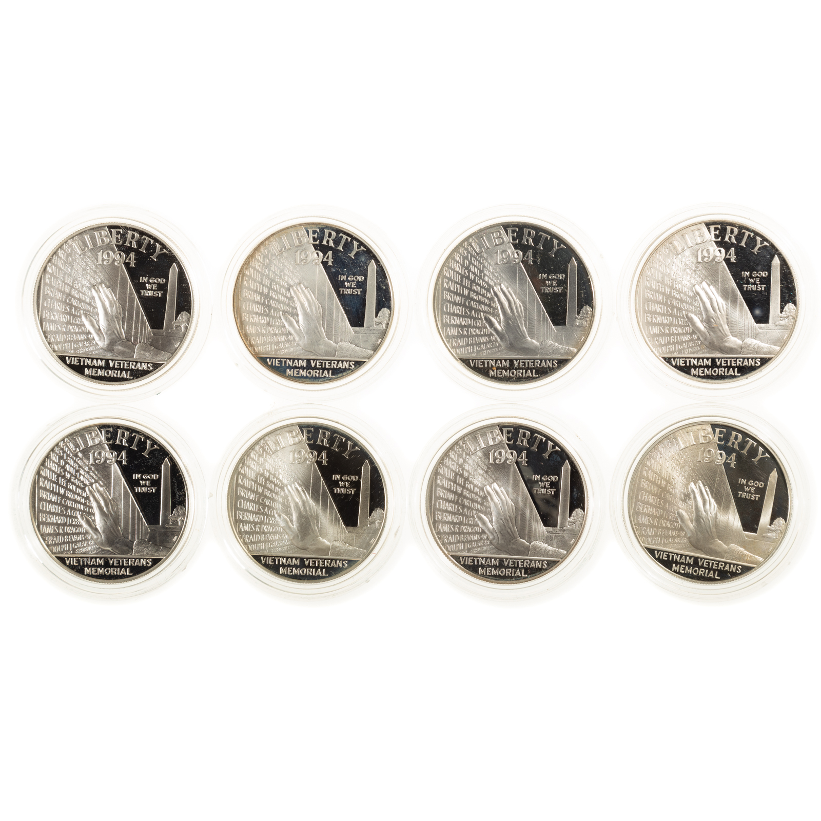EIGHT 1994-P VIETNAM MEMORIAL PROOF