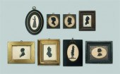 Eight 19th century silhouettes