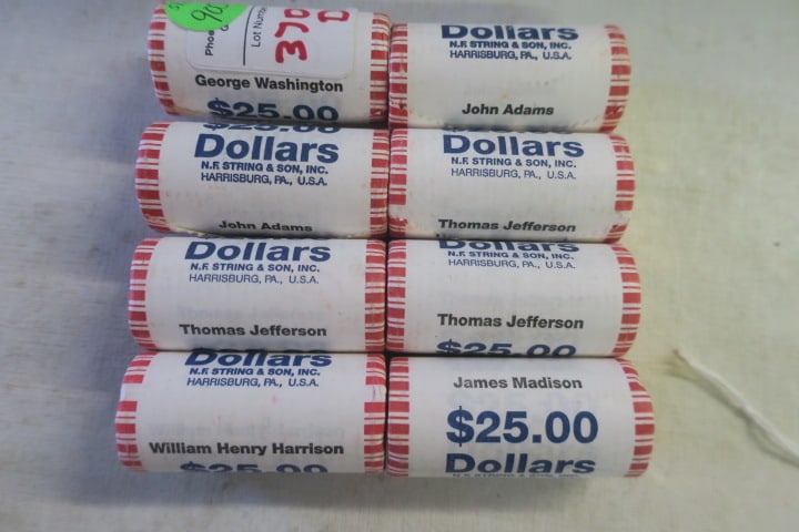 EIGHT $25 BU ROLLS PRESIDENTAL