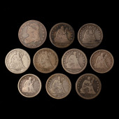 EIGHT (8) 19TH CENTURY QUARTER
