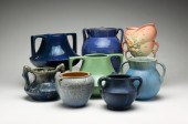 EIGHT AMERICAN ART POTTERY HAN