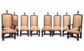 EIGHT AMERICAN CARVED WHITE OA