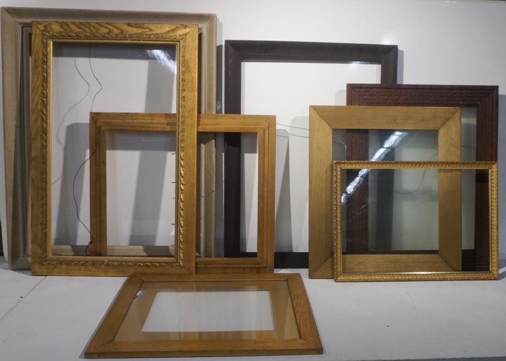 EIGHT AMERICAN OAK GILT GESSO