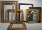 EIGHT AMERICAN OAK GILT GESSO