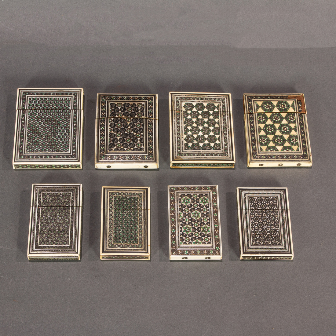 EIGHT ANGLO-INDIAN SADELI, BONE AND