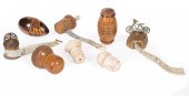 EIGHT ANTIQUE NEEDLE HOLDERS,