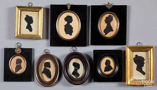 EIGHT ANTIQUE SILHOUETTES.Eight