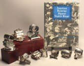 EIGHT ANTIQUE SILVER PLATED FI