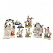 EIGHT ANTIQUE STAFFORDSHIRE FI