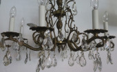 EIGHT ARM BRONZE AND CRYSTAL C