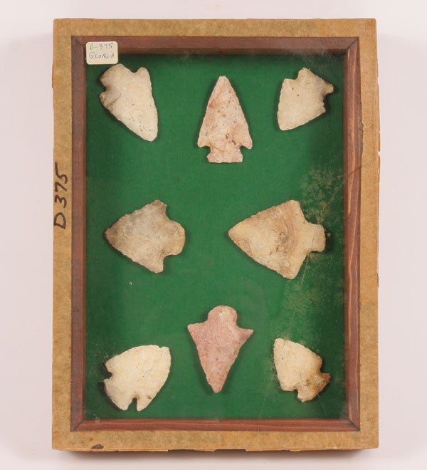 Eight arrowheads from Macon,