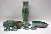 EIGHT ART POTTERY VESSELS, SEV
