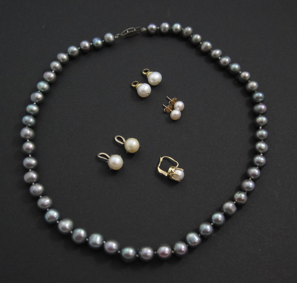 EIGHT ARTICLES OF PEARL JEWELRY,