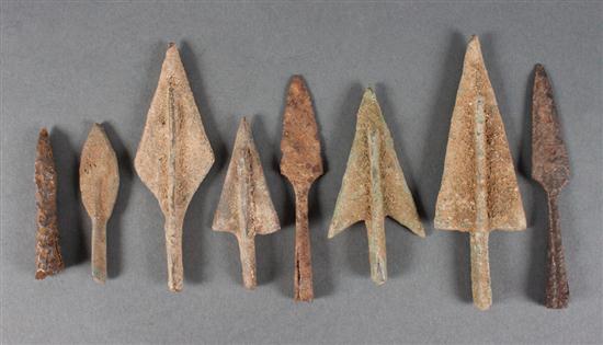 Eight assorted ancient bronze