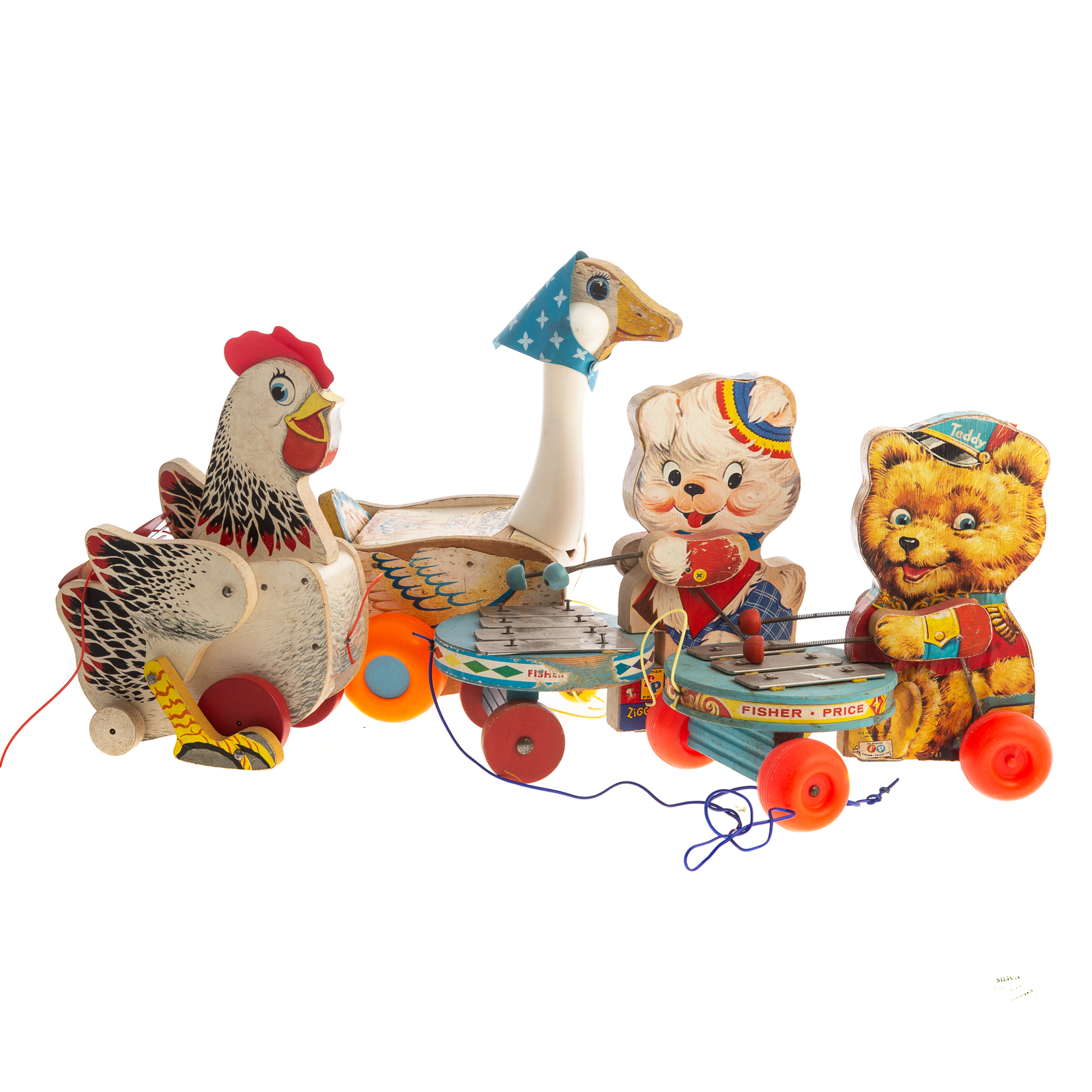 EIGHT ASSORTED FISHER PRICE PULL