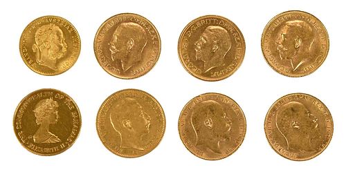 EIGHT ASSORTED FOREIGN GOLD