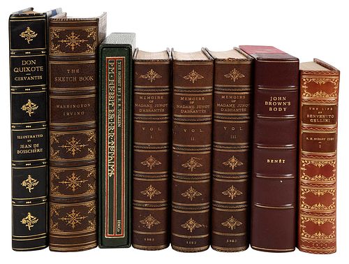 EIGHT ASSORTED LEATHERBOUND