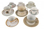 EIGHT ASSORTED PORCELAIN CUP &