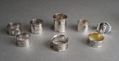 EIGHT ASSORTED SILVERPLATE NAP