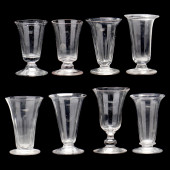 EIGHT ASSORTED SYLLABUB GLASSE