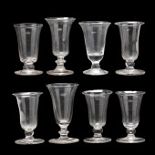 EIGHT ASSORTED SYLLABUB GLASSE