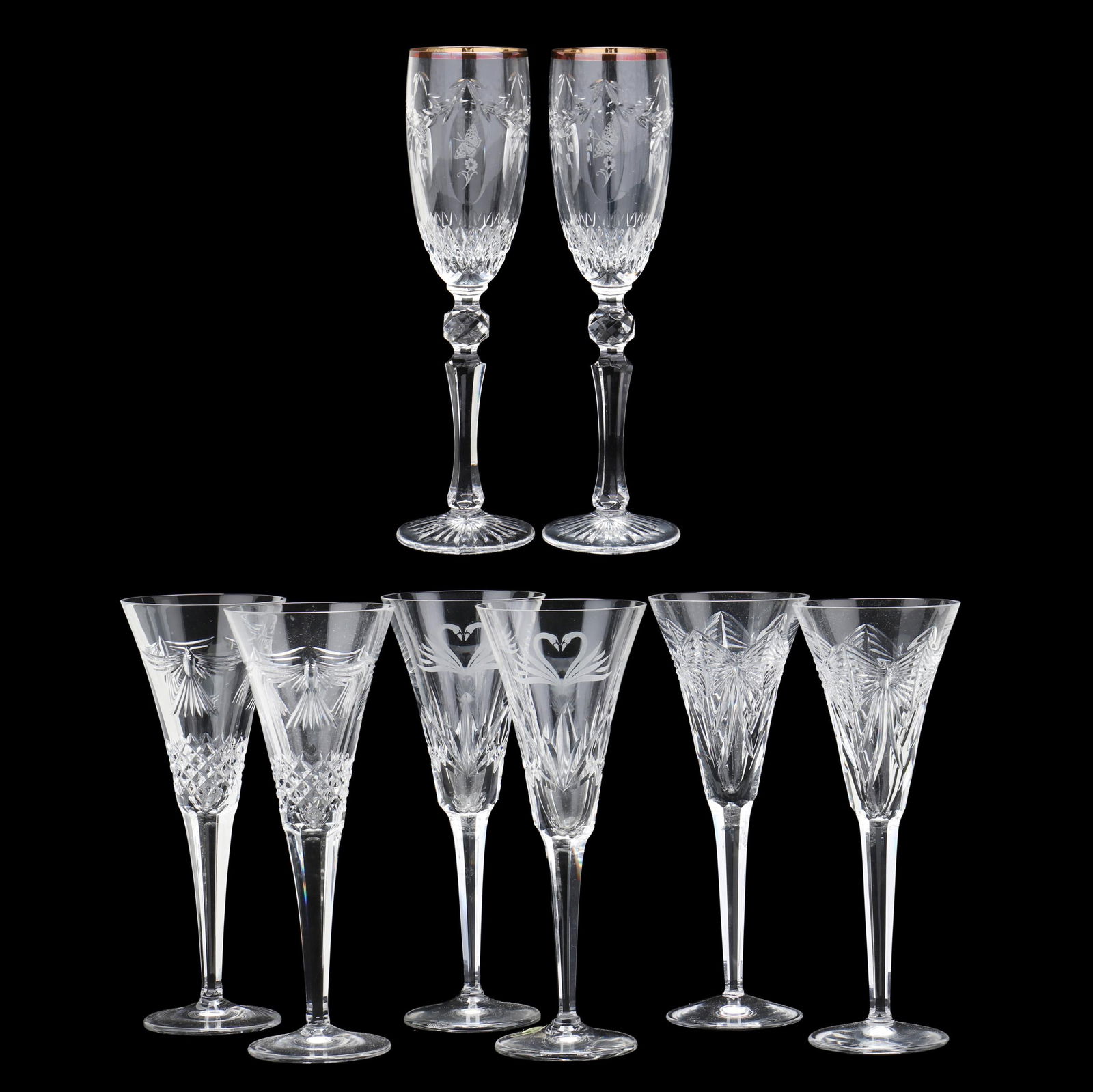 EIGHT ASSORTED WATERFORD CRYSTAL