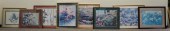 EIGHT ASSORTED WORKS OF ARTEig