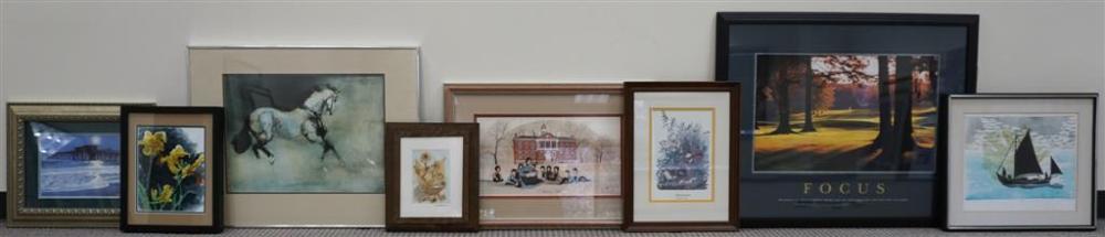 EIGHT ASSORTED WORKS OF ARTEight