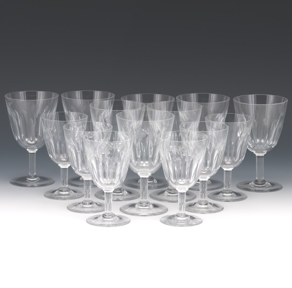EIGHT BACCARAT RED WINE AND SIX