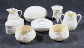 EIGHT BELLEEK PORCELAINS: THRE