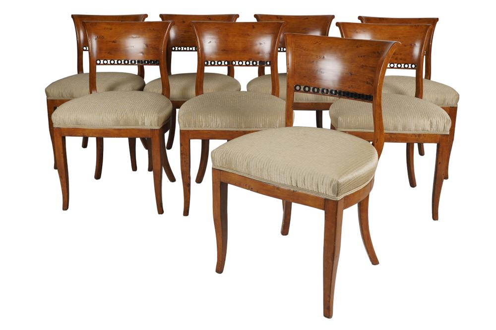 EIGHT BIEDERMEIER STYLE DINING