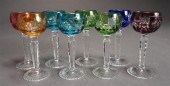 EIGHT BOHEMIAN VARIED COLOR-TO