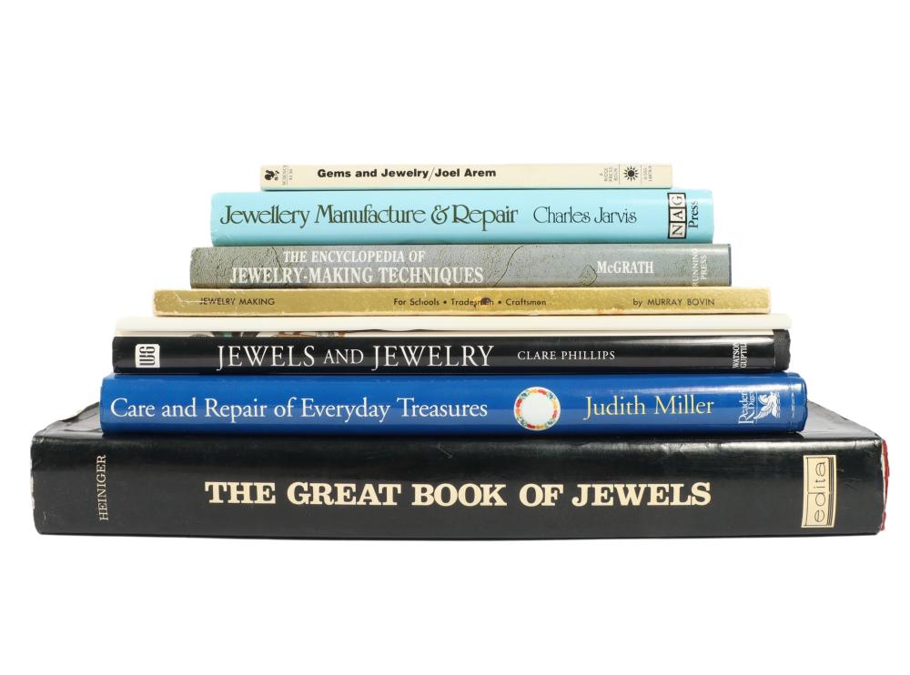 EIGHT BOOKS ON GEMS, JEWELRY