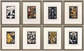 Eight botanical prints, Leuba: