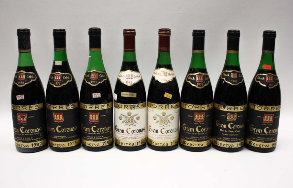 EIGHT BOTTLES OF VINTAGE SPANISH