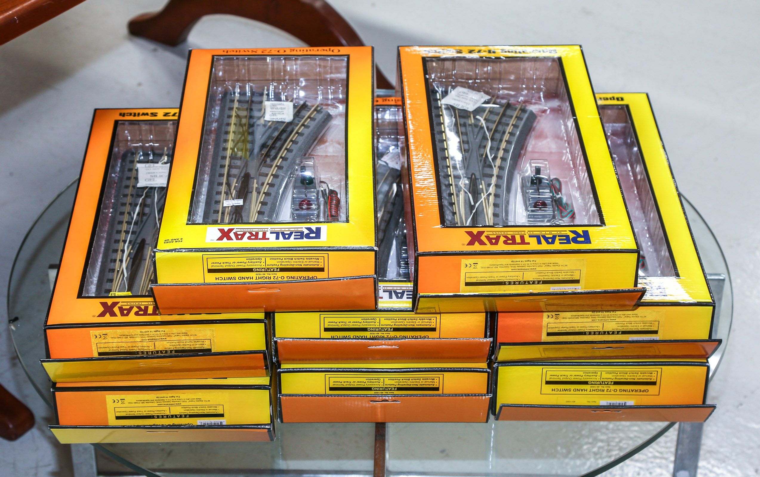 EIGHT BOXES OF RAIL KING OPERATED